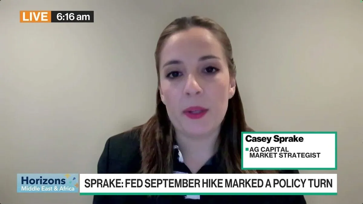 Casey Sprake speaking on Bloomberg Horizons Middle East and Africa